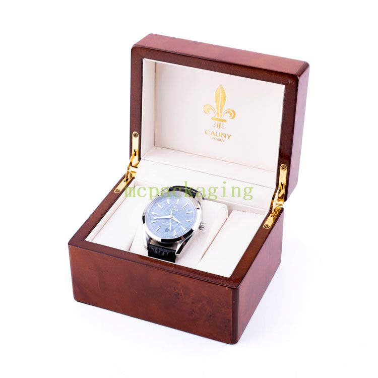 Montée simple HotSold dans la boîte de montre en bois d'origine en bois