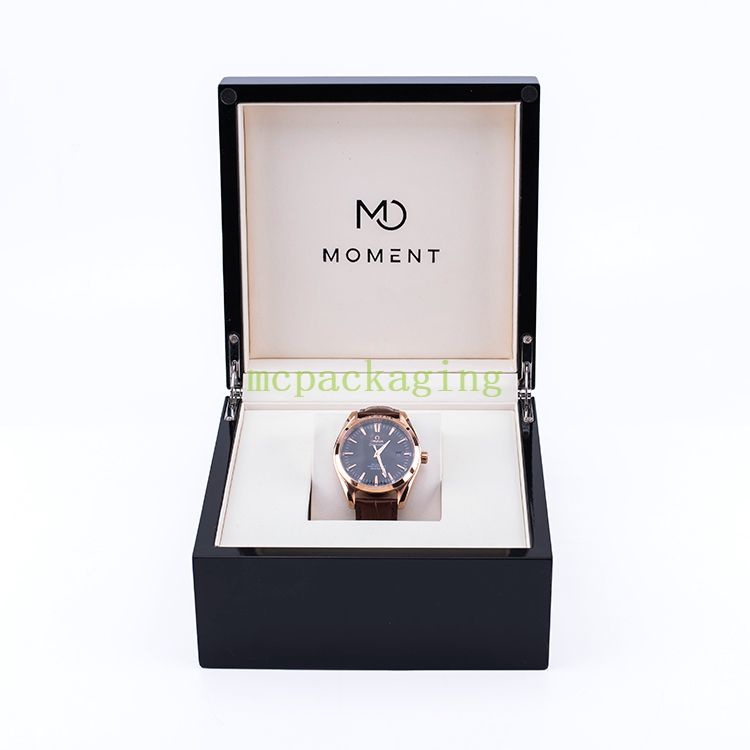 Boîte d'emballage d'emballage de montres en bois d'hommes faits sur commande de luxe en gros pour le cadeau