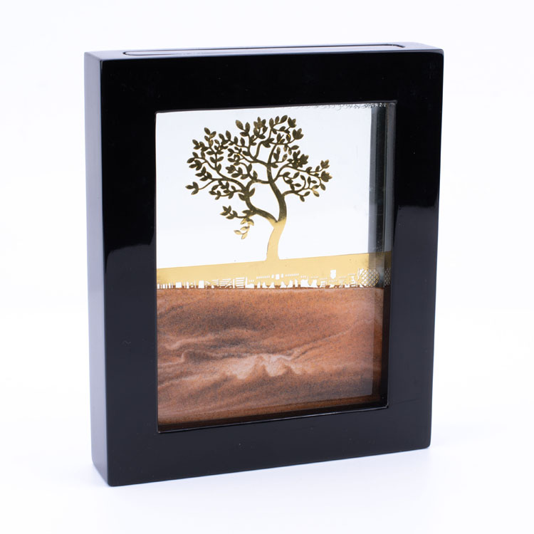 7 'Enplage Sand Art Picture Square Verre carré 3D Sandscape de mer Deep en mouvement Affichage Fluent Sand