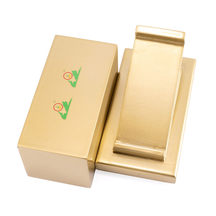 Boîte de parfum de luxe doré brillant Boîte en bois