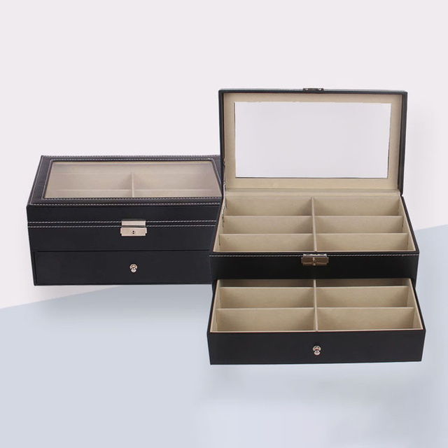 Bouteille de lait oculaire en bois en bois avec lunettes de soleil en mosaïque en verre