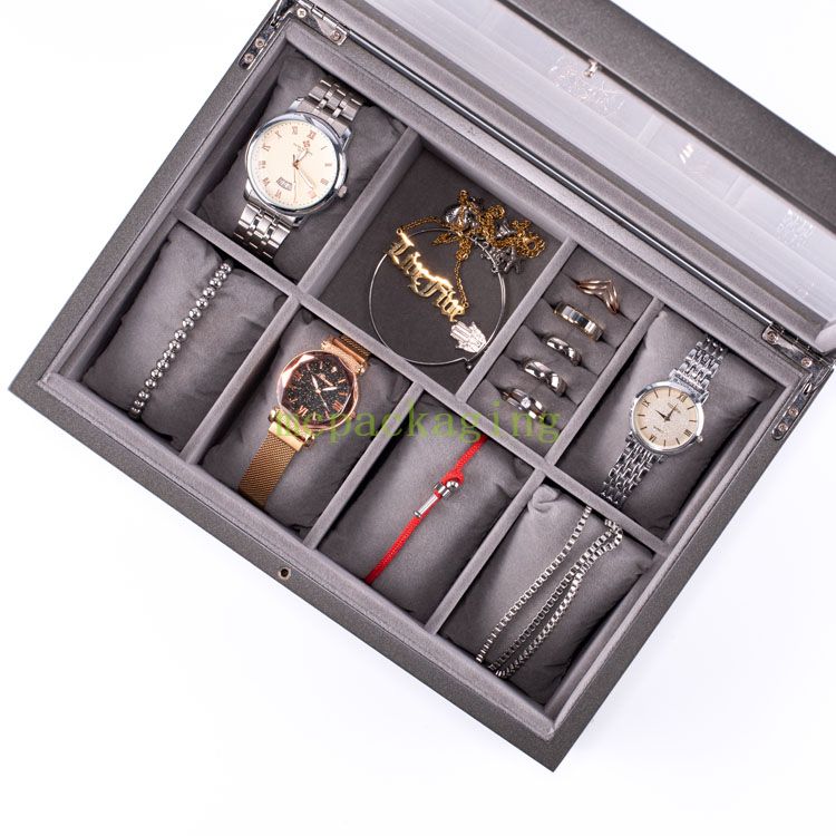 Boîte de rangement de bijoux en bois de luxe personnalisé élégant boîtes à bijoux en bois rustique boîte à bijoux en bois foncé