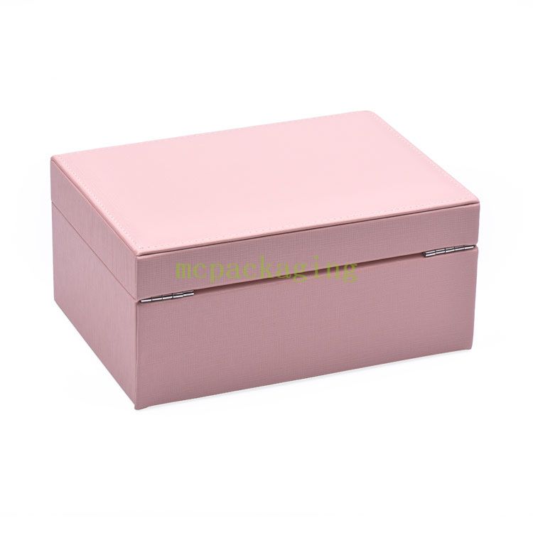 Mini boîte à bijoux de voyage en cuir Pu, nouvel arrivage de luxe, petite boîte à bijoux de voyage, organisateur de cadeaux pour femmes, boîte de rangement de bijoux avec Logo personnalisé avec miroir