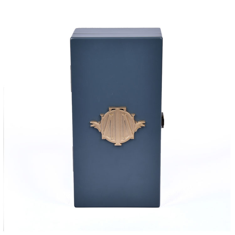 2023 Luxury Logo personnalisé Lacquer Boîte d'emballage de bouteille à vin simple en bois