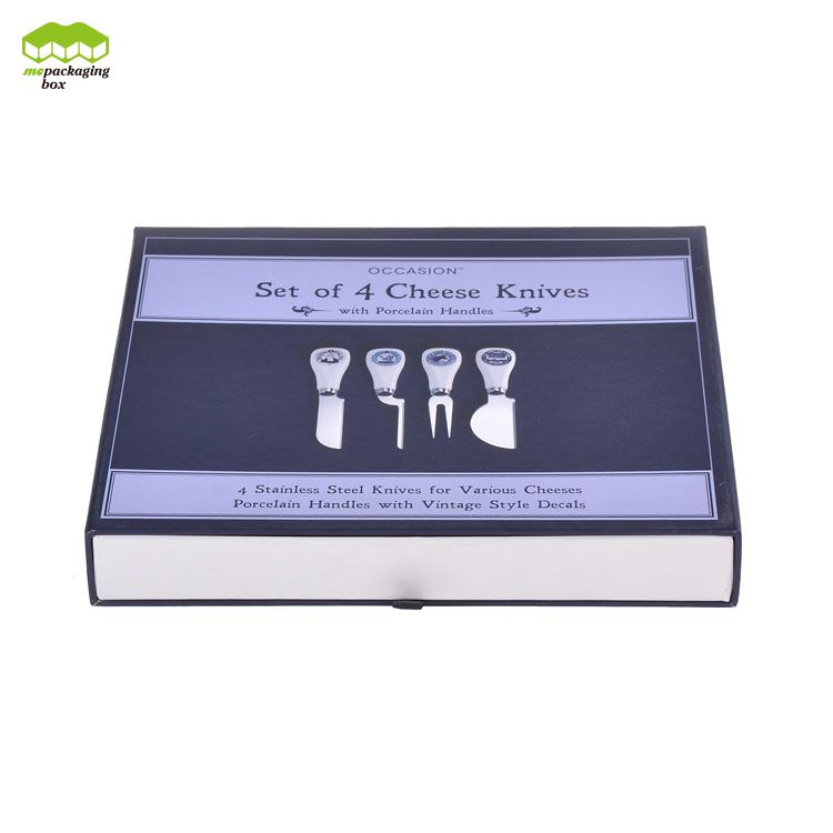 Boîte de papier cadeau de tiroir imprimé par stratification mate