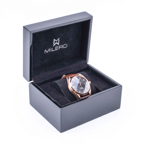 Boîte d'emballage de montre en bois avec logo personnalisé de luxe OEM, en stock, pour cadeau