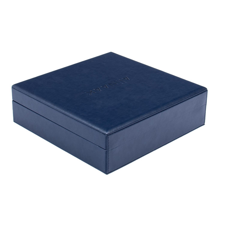 Designer Luxury Custom Logo Blue Red Cuir Proof Velvet PU Wood Sunglasses Set Packaging Boîtes