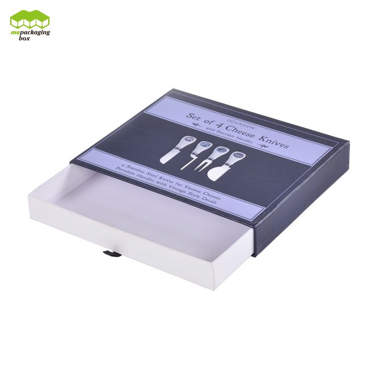 Boîte de papier cadeau de tiroir imprimé par stratification mate