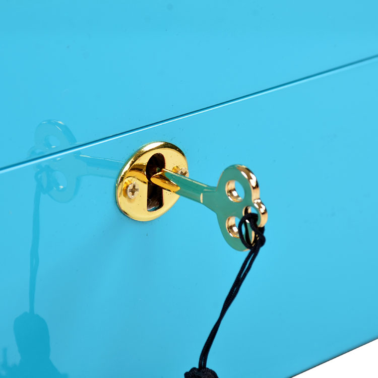 Boîte de rangement de bijoux en bois imprimée avec plateau intérieur amovible polyvalent