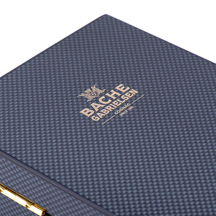 Boîte à vin noir élégant pour les cadeaux et événements personnalisés