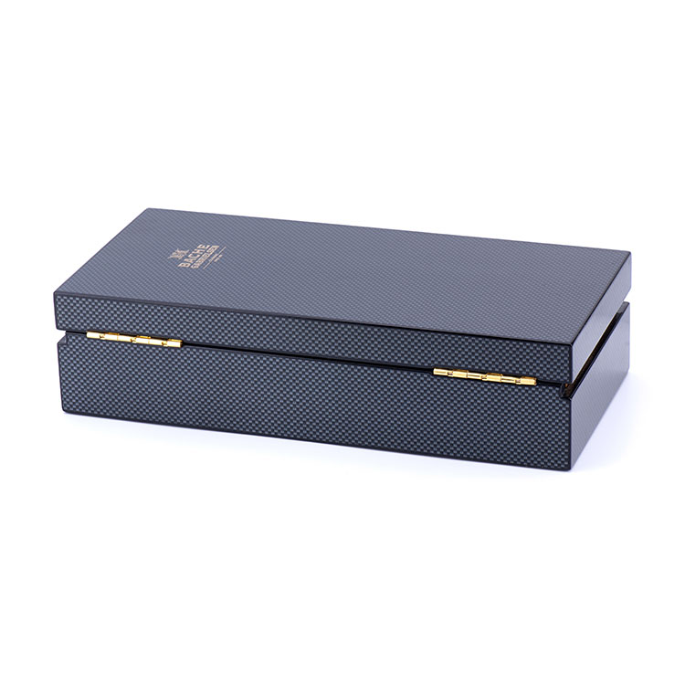 Boîte à vin noir élégant pour les cadeaux et événements personnalisés