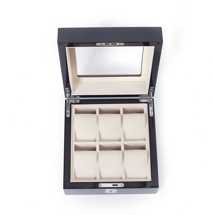 Enrouleur de montres en bois respectueuse de l'environnement avec fibre de carbone