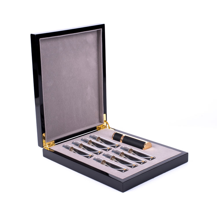Paint piano blanc de luxe personnalisé Boîte en bois MDF pour parfum de rangement