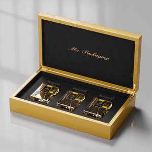 Boîte en bois de conception de vernissage de peinture brillante de luxe comme une boîte de parfum, accepte des bouteilles de parfum de luxe avec logo personnalisé avec emballage en boîte