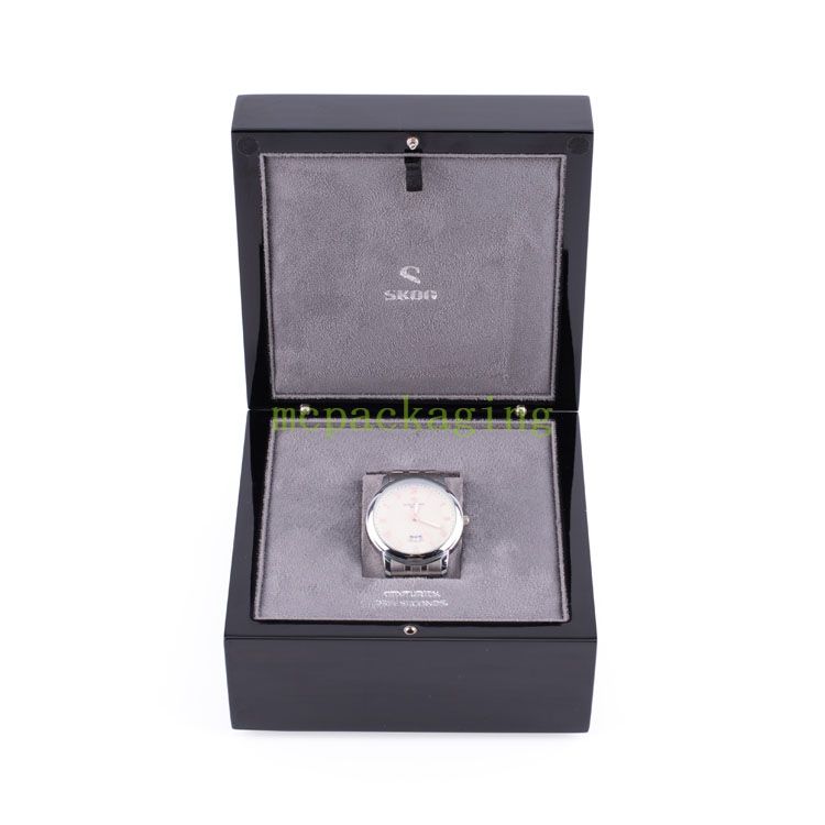 Boîte de montre d'emballage de carton de cadeau de papier de luxe de logo fait sur commande