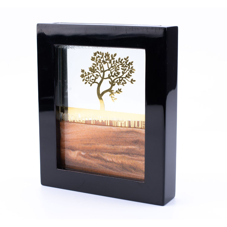 7 'Enplage Sand Art Picture Square Verre carré 3D Sandscape de mer Deep en mouvement Affichage Fluent Sand