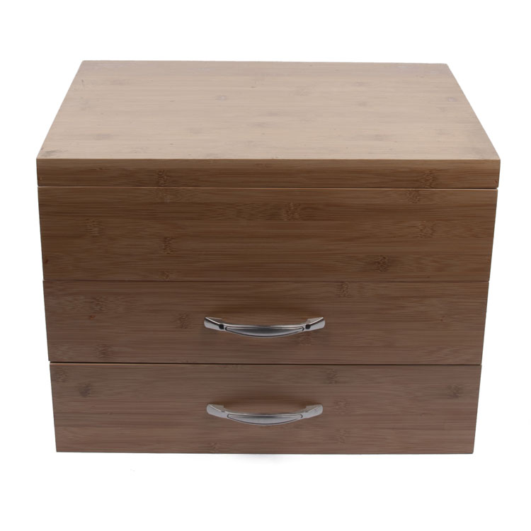 Boîte en bambou en bois personnalisé à laquer à la main avec boîte d'emballage en bambou à couvercle aimant
