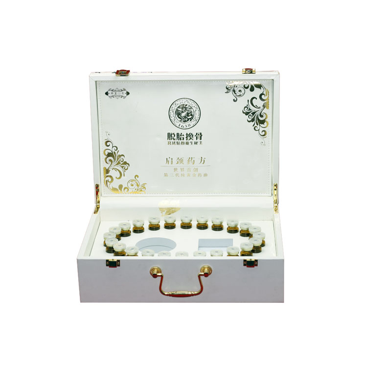 Organisez une boîte de cadeau à huile essentielle à huile essentielle à huile essentielle en cuir blanc en cuir blanc en cuir blanc en cuir blanc essentiel