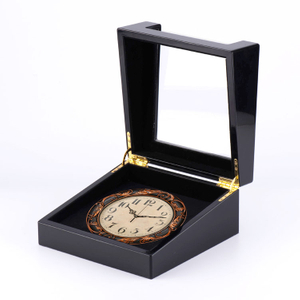 Corloge d'horloge à vente chaude en acrylique en verre montre en bois