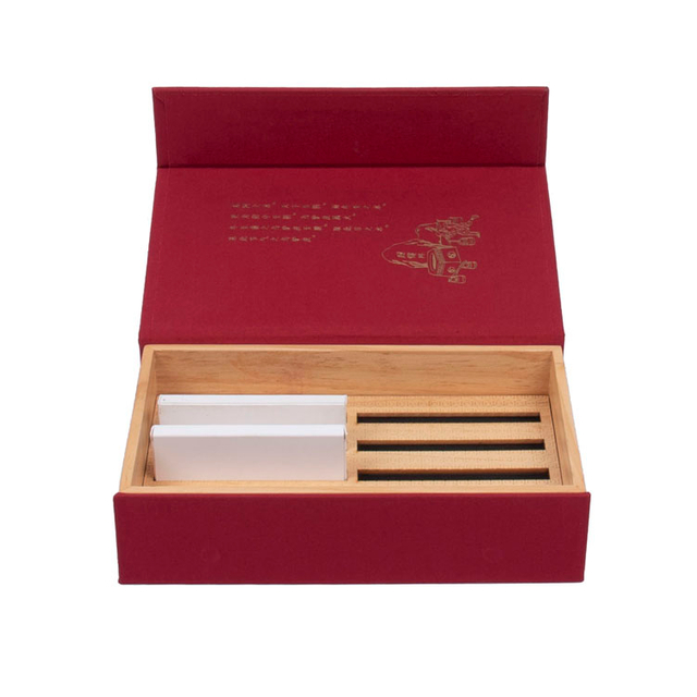 Boîtes de bijoux à vin de prix compétitif Miroir en vrac Miroir Red Line en boucle de pins Enveloppe de pins Coffre-cadeau Coffre-cadeau