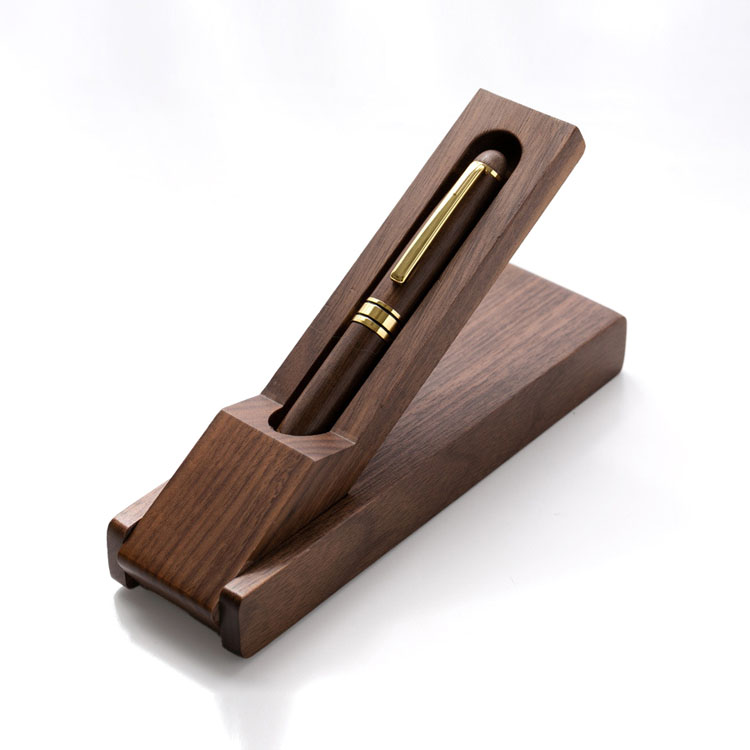 Organisateur de stylos à bille en bois de luxe, avec support de boîte à stylos en bois, cadeau