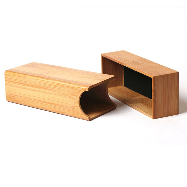 Boîte d'emballage de lunettes de soleil de luxe avec Logo personnalisé haut de gamme, étui en bois pour lunettes en cuir PU rouge, cadeau