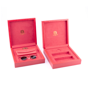 OEM Luxury Custom Red Sunglass Packaging Cases Boîte pour cadeau