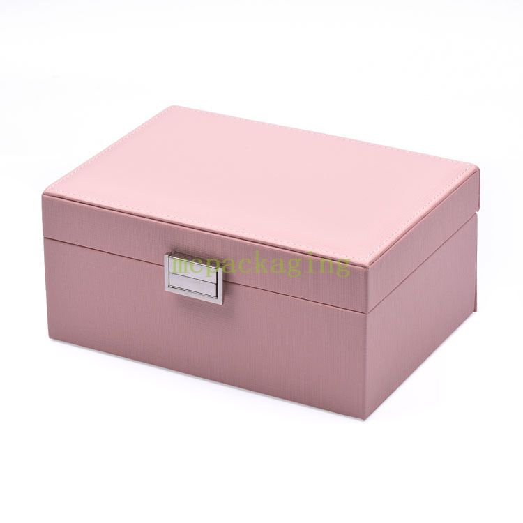 Mini boîte à bijoux de voyage en cuir Pu, nouvel arrivage de luxe, petite boîte à bijoux de voyage, organisateur de cadeaux pour femmes, boîte de rangement de bijoux avec Logo personnalisé avec miroir