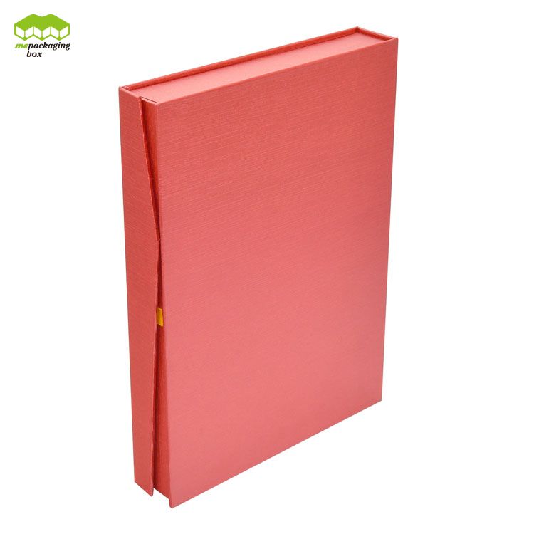 Boîte-cadeau de papier de style de livre d'impression de déjouement d'or de logo CMYK