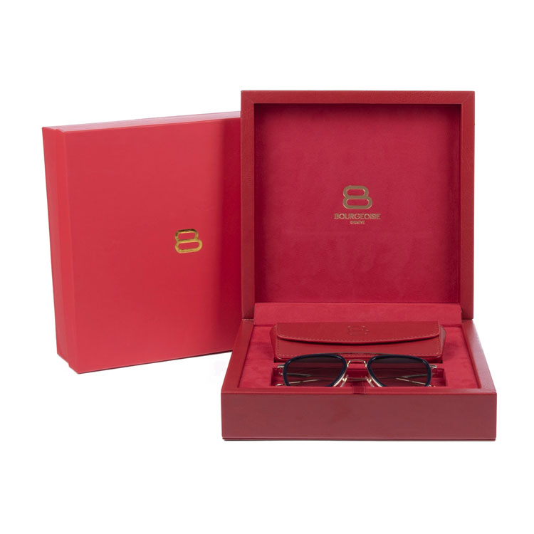Coffret cadeau de lunettes de soleil en cuir nouvellement conçues