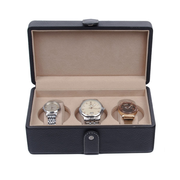 Bois de luxe unique pour personnalisé avec boîtes d'affichage, fentes pour montres, emballage de rangement noir personnalisé 6 et boîte de montre en bois