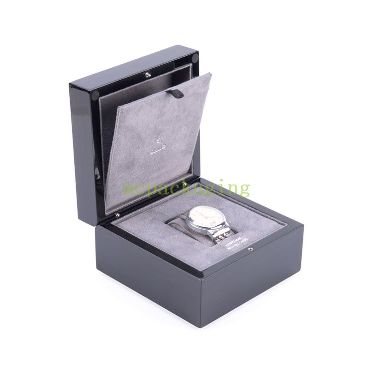 Boîte de montre d'emballage de carton de cadeau de papier de luxe de logo fait sur commande