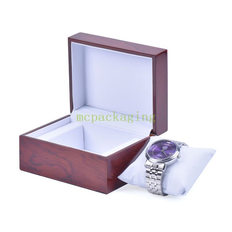 Boîte d'emballage de montre en bois brillant Vintage personnalisé de luxe d'usine WoodBox