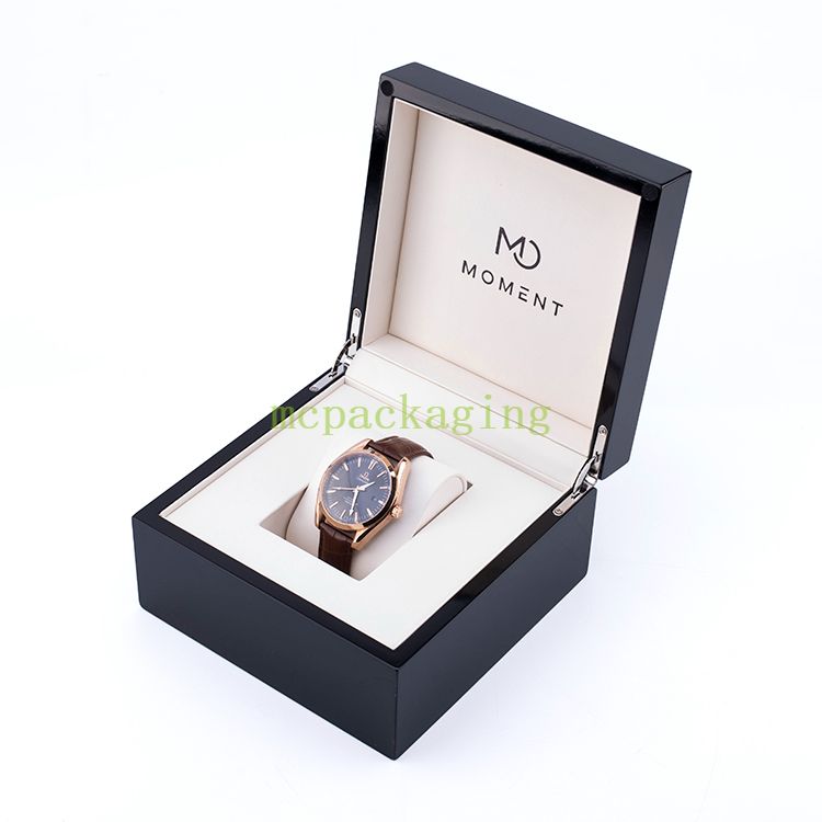 Boîte d'emballage d'emballage de montres en bois d'hommes faits sur commande de luxe en gros pour le cadeau