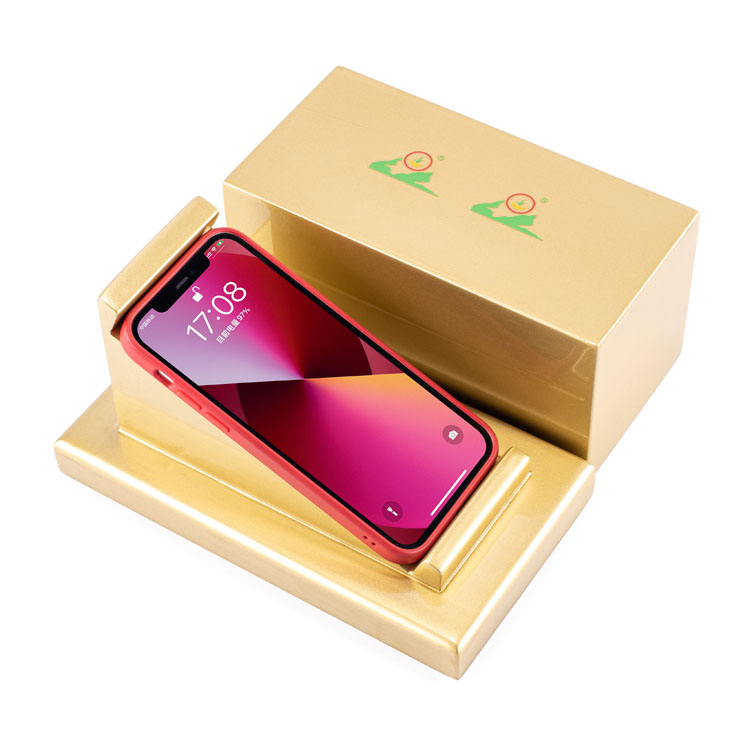 Boîte de parfum de luxe doré brillant Boîte en bois