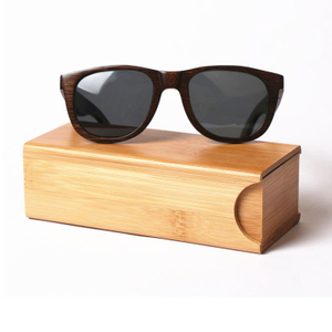 Boîte d'emballage de lunettes de soleil de luxe avec Logo personnalisé haut de gamme, étui en bois pour lunettes en cuir PU rouge, cadeau
